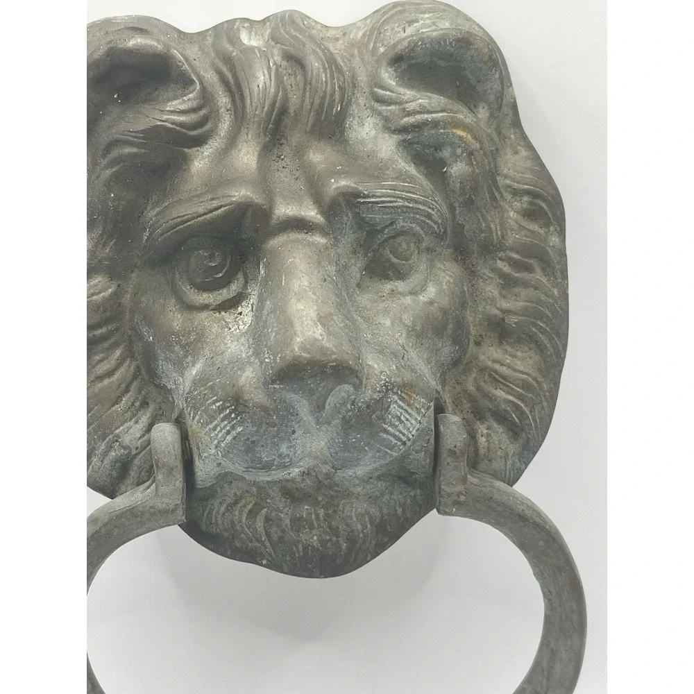 Antique Lion Head Door Knocker – Cast Metal – Architectural Salvage‎ – Vintage